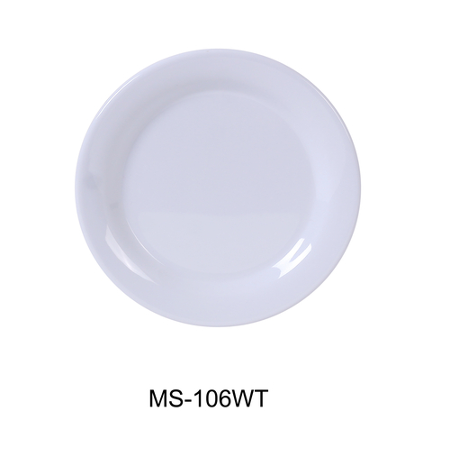 Yanco MS-106WT Mile Stone Narrow Rim Round Plate