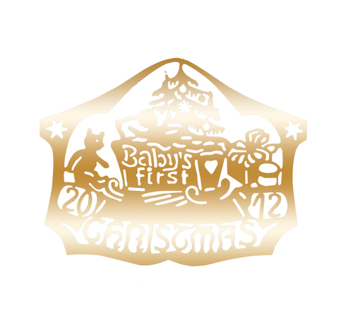 Biedermann & Sons D2012B Babys First Christmas Ornament 2012