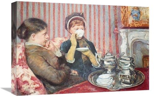 22 in. A Cup of Tea 1880 Art Print - Mary Cassatt