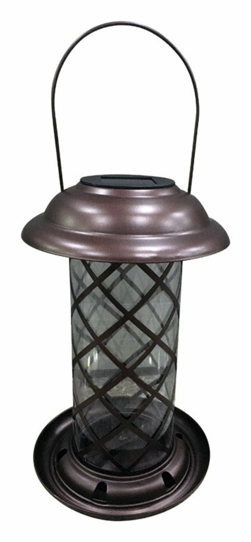 Infinity 8523565 Wild Bird Metal Solar Lantern Feeder