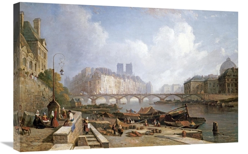 Global Gallery GCS-267335-30-142 30 in. A View of Ile De La Cite, 