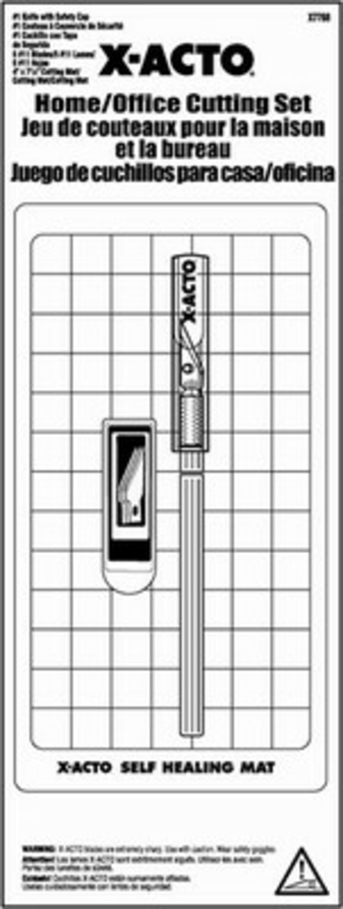 Art Supplies X7768 Self-Healing Mat Sets With No.1 Knife 4 In. X 7 In.