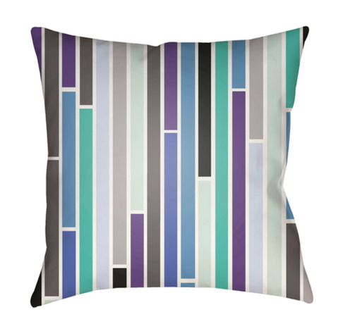 Surya MD020-1818 Moderne 18 x 18 x 4 in. Throw Pillow, Blue - Medi