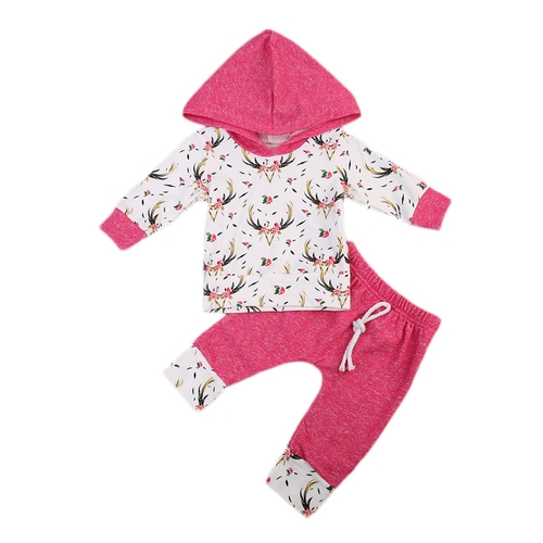 Pretty Deer 2Pcs Newborn Infant Baby Girls