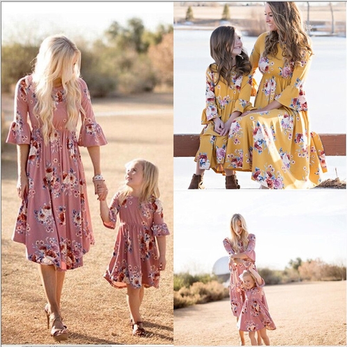 Family Mother and Daughter Matching Clothes