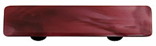 Hot Knobs HK2001-PA Swirl Dark Cranberry Rectangle Glass Cabinet Pull