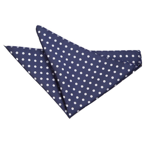 Polka Dot Handkerchief - Navy Blue