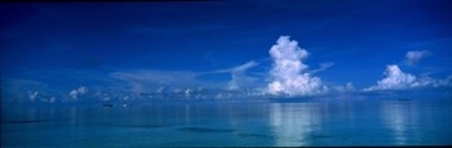 Sea & Clouds The Maldives Poster Print by  - 36 x 12