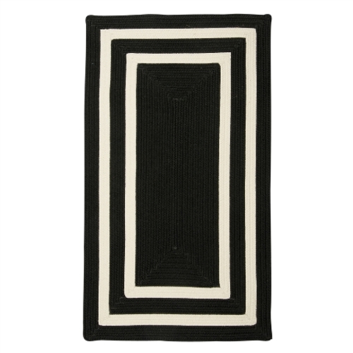 Colonial Mills Rug PY21R048X072R 4 x 6 ft. La Playa Braided Rug  Black