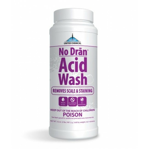 United Chemical NODRANC12EACH No Dran Acid Wash 2 lbsTreats 5000 gal