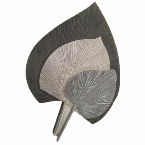 Wall Decoration DKD Home Decor Grey MDF Wood Leaf of a plant (59 x 2 x