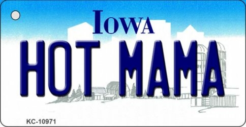 Smart Blonde KC-10971 Hot Mama Iowa State License Plate Novelty Key Ch