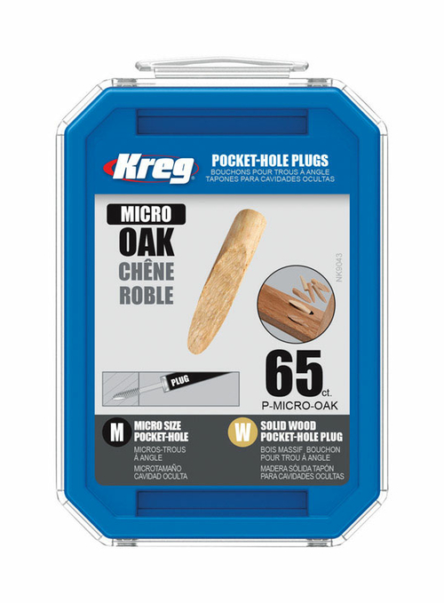 Kreg Tool 2694172 0.375 Dia. x 1.875 in. Micro Round Oak Pocket-Hole P