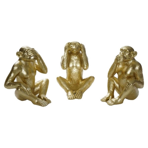 Decorative Figure DKD Home Decor 16 x 18 x 25 cm Golden Colonial