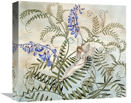 Global Gallery GCS-266934-16-142 16 in. A Fairy Resting Among Flowers 