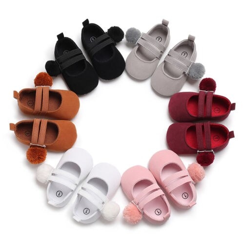 Newborn Baby Girl Soft Sole Faux Suede Crib Shoes