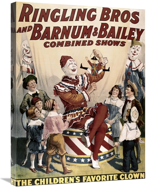 Global Gallery GCS-280674-30-142 30 in. Barnum & Bailey - Childrens Fa