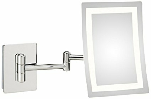 Aptations 913-35-43 Single-Sided LED Square Wall Mirror - Rechargeable