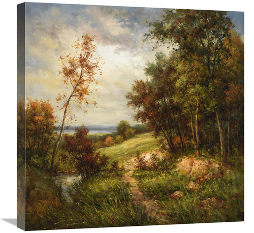 Global Gallery GCS-132495-2424-142 24 x 24 in. Streamside Trail Art Pr