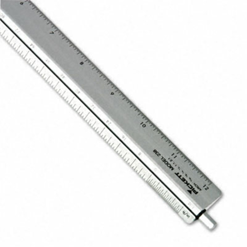 Chartpak 238 Adjustable Triangular Scale Aluminum Architects Ruler- 12