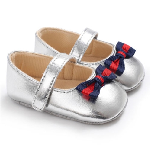 2Colors Baby Girl PU leather Sequin Bowknot Soft