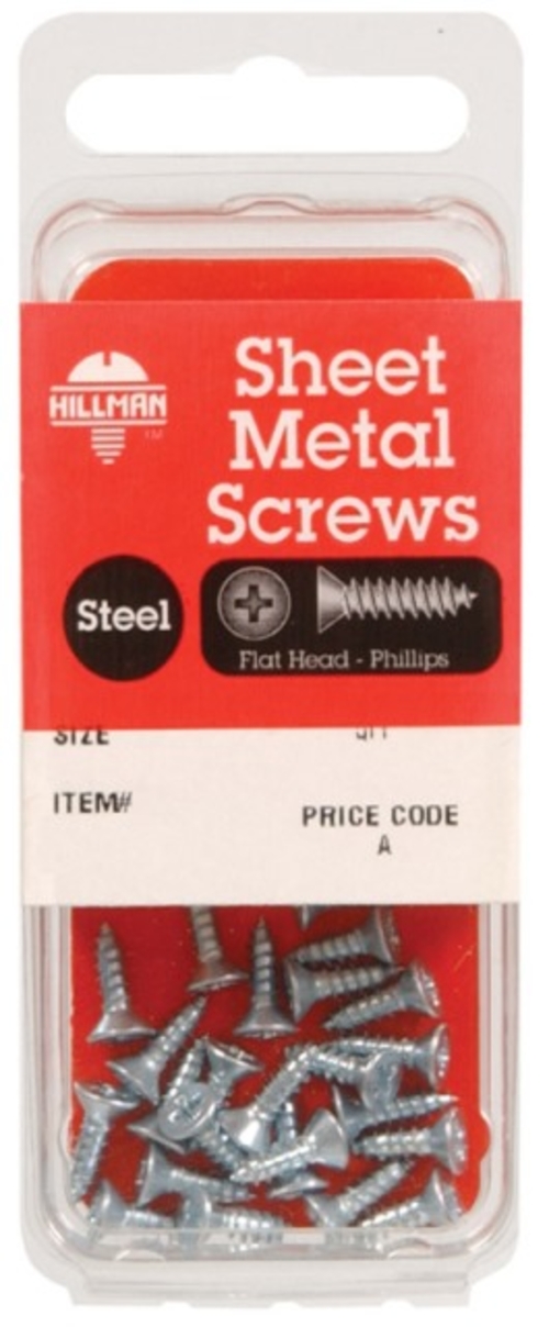 Hillman 5541 6 x 0.75 in. Phillips Pan Flat Head Sheet Metal Screw- pa