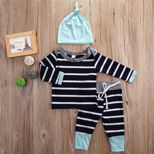 Baby Boy Pajamas Set 2016 Girl New born Hat Pants