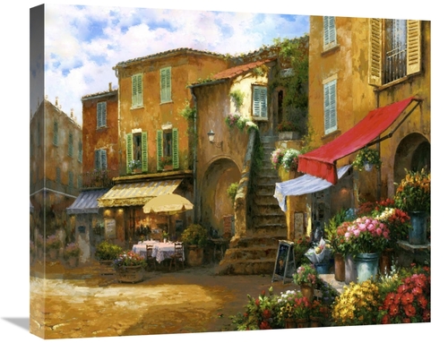 Global Gallery GCS-138250-2024-142 20 x 24 in. Flower Market Piazza Ar