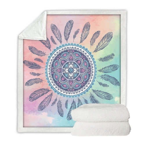 Dreamcatcher Throw Blanket Mandala Boho Bohemian