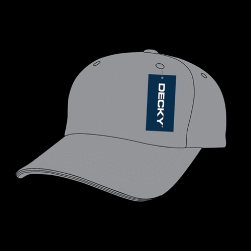 Decky 205-GRY Washed Cotton Polo Cap- Grey