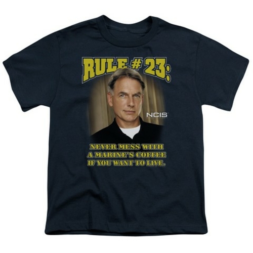 Trevco Ncis-Rule 23 - Short Sleeve Youth 18-1 Tee - Navy- Medium