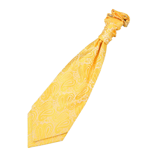 Paisley Pre-Tied Ruche Cravat - Gold