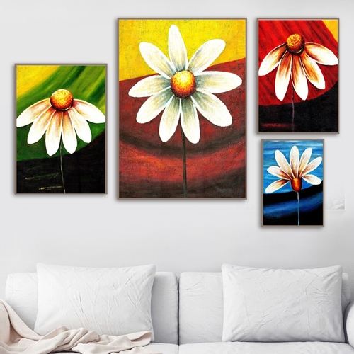 Oil Painting Flower Plant Nordic Posters