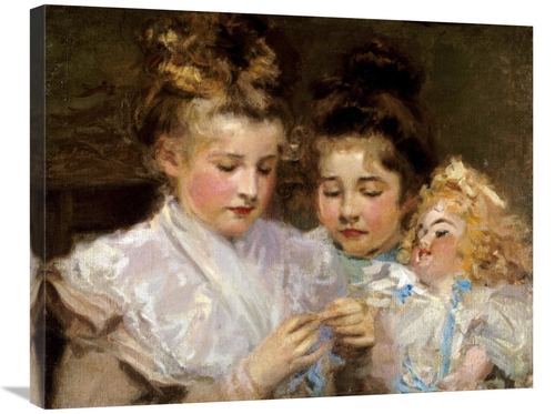 Global Gallery GCS-268272-30-142 30 in. Berthe & Marjorie with Their D