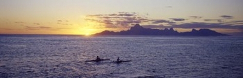 Panoramic Images PPI127289L Sea at sunset  Moorea  Tahiti  Society Isl