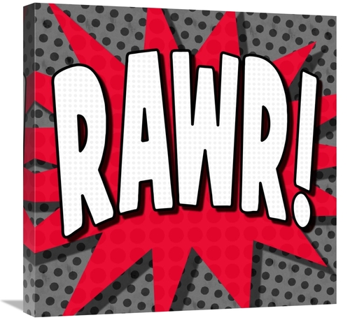 Global Gallery GCS-388379-2424-142 24 x 24 in. Word Power - Rawr Art P