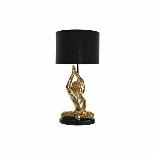 Desk lamp DKD Home Decor Black Golden Polyester Resin Monkey (25 x 25