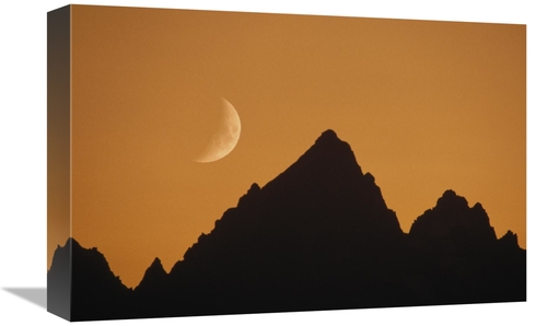 Global Gallery GCS-452838-1218-142 12 x 18 in. Moon Over Rocky Mountai