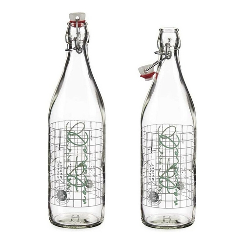 Bottle Natural Metal Transparent Plastic Glass 1 L