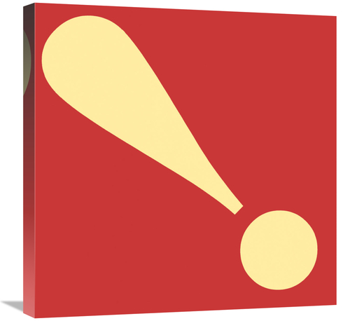 Global Gallery GCS-382201-2424-142 24 x 24 in. Bold Type - Exclamation