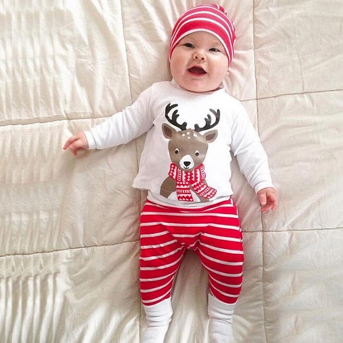 New Newborn Baby Boy Girl Christmas Deer