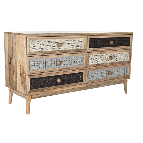 Sideboard DKD Home Decor Natural Grey Mango wood (147 x 48 x 79 cm)