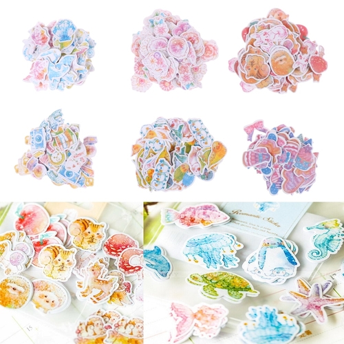 70 Pcs/ Bag Fresh Watercolor 3D Sticker Creative