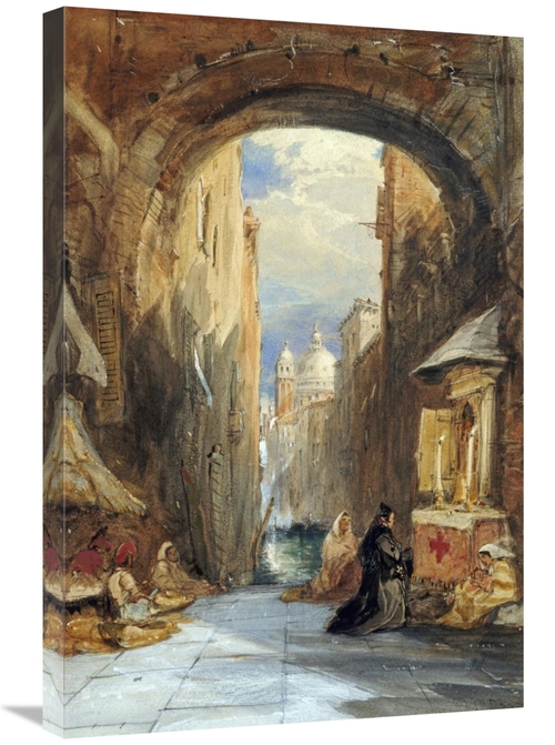 Global Gallery GCS-266572-30-142 30 in. Venice - An Edicola Beneath an