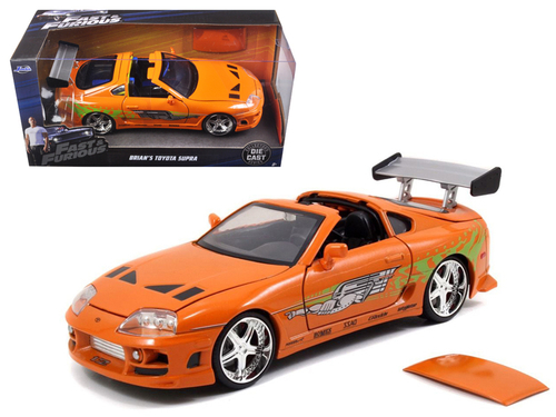 Brian\'s Toyota Supra Orange \Fast & Furious\" Movie 1/24 Diecast