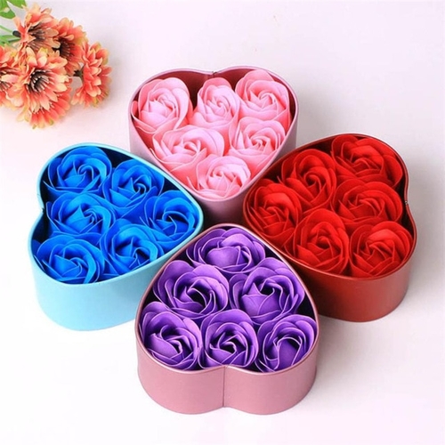 6pcs Heart Scented Bath Body Petal Rose Flower