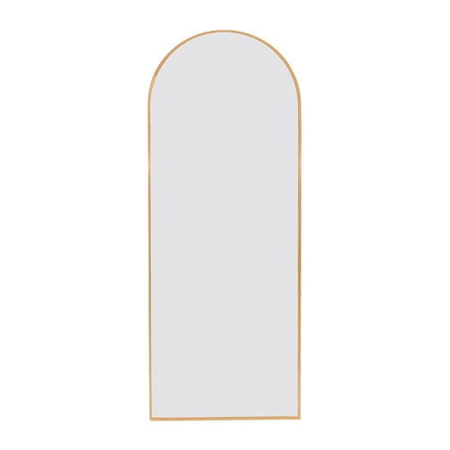 Gold 71x27.5 inch metal arch stand full length mirror
