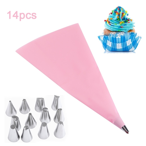 14pcs Stainless Steel Piping Pastry Icing Nozzles