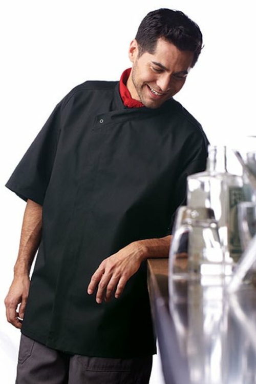 Uncommon Threads 0428-0104 Calypso Chef Coat in Black - Large