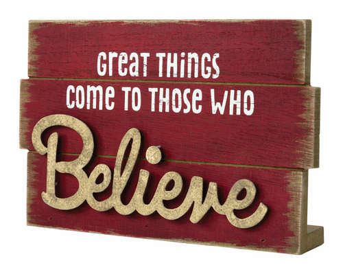 Hallmark 9467226 1 x 6 x 9.5 in. Great Things Come to Those Who Believ